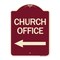 Signmission Designer Series Sign-Church Office, Burgundy Heavy-Gauge Aluminum Sign, 24" x 18", BU-1824-24274 A-DES-BU-1824-24274 - alternate 1
